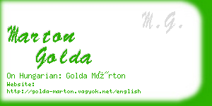 marton golda business card